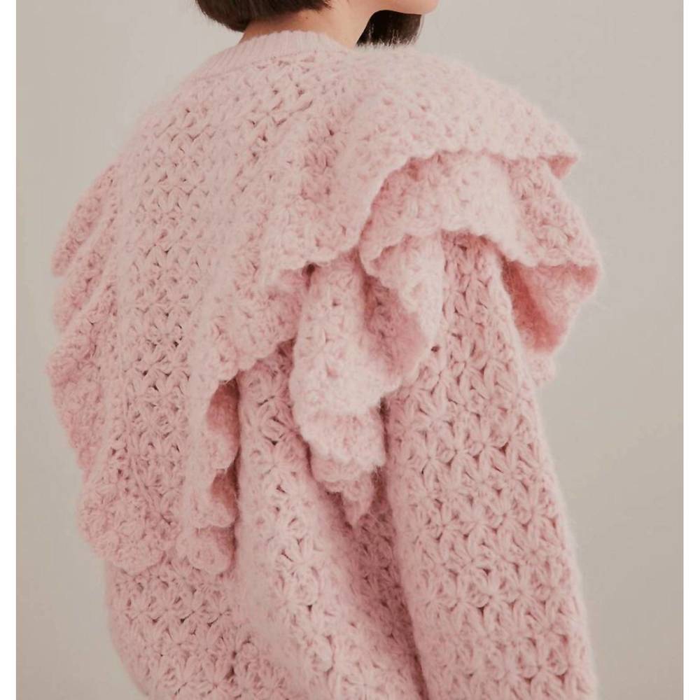 FARM Rio Pink Ruffled Cardigan - Picture 7 of 8